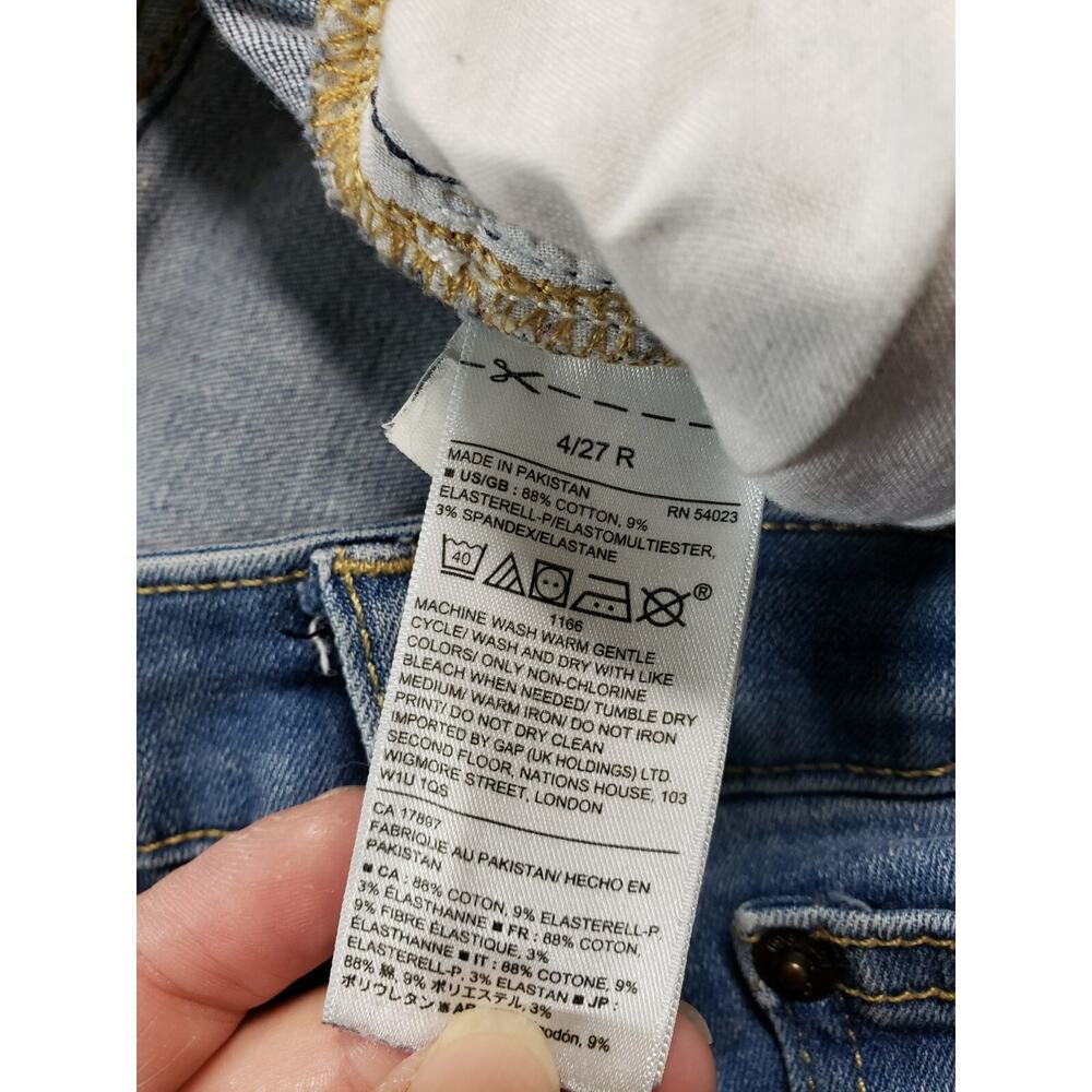 Gap Jeans Size 4 Womens Blue Stretch Pants Ladies Casual Denim Mid Rise Legging - Picture 4 of 12